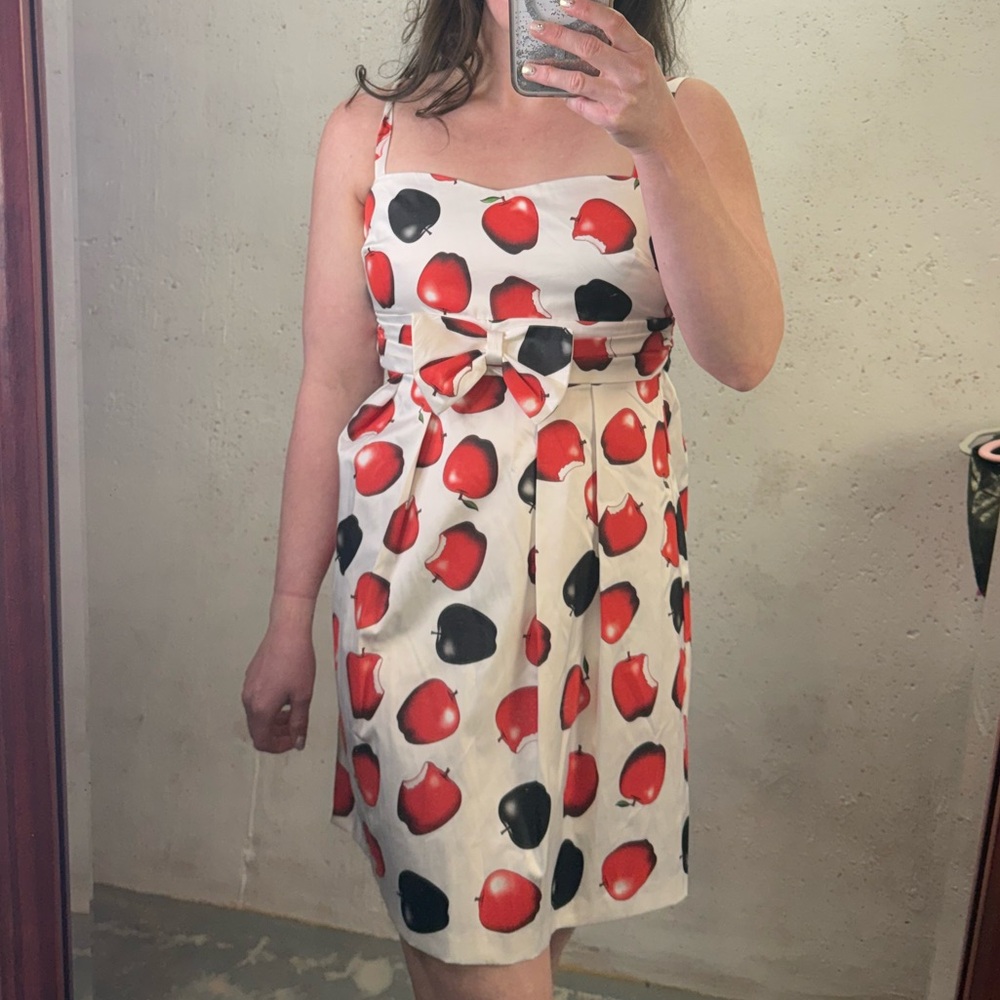 Vintage Retro Y2K Apple Print Dress Chick By Nikki Hilton Size Small New w/Tag